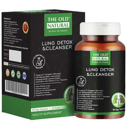 The Old Natural Lung Detox & Cleanser Veg Tablet - Classic Derma