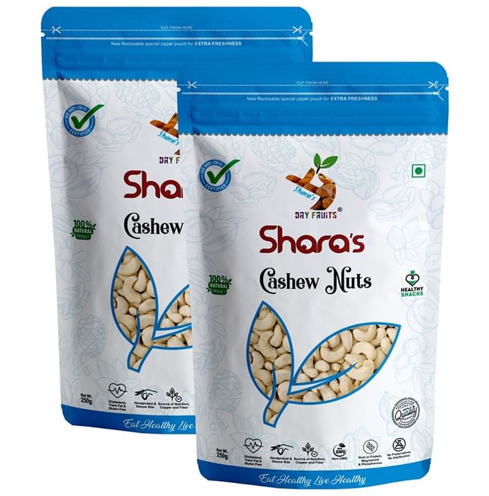 Shara's W240 Jumbo Size Cashew Nuts (250gm Each) - Classic Derma
