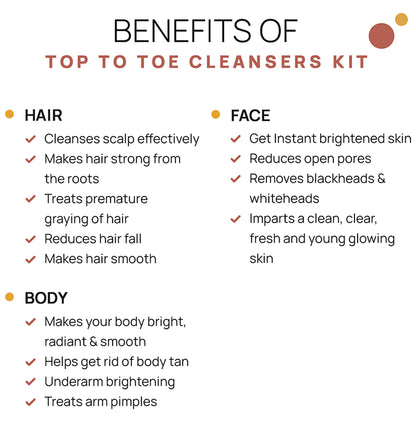The Tribe Concepts Top to Toe Cleansers Kit 600gm In Packet