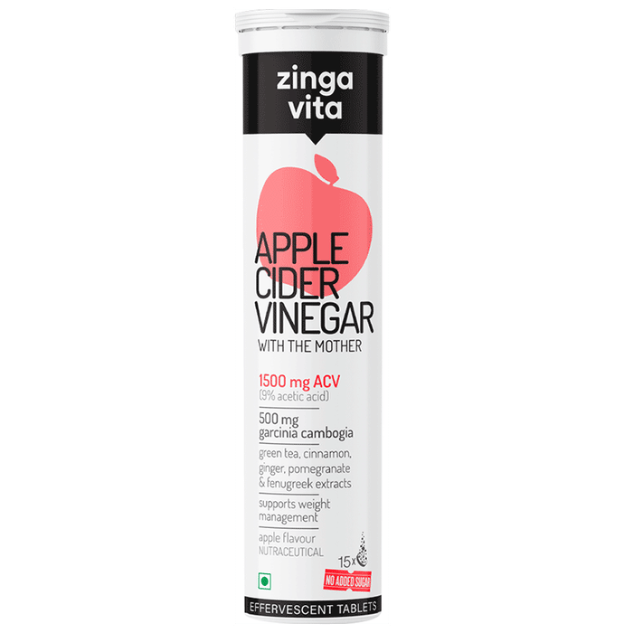 Zingavita Apple Cider Vinegar 1500mg Effervescent Tablet No Added Sugar - Classic Derma