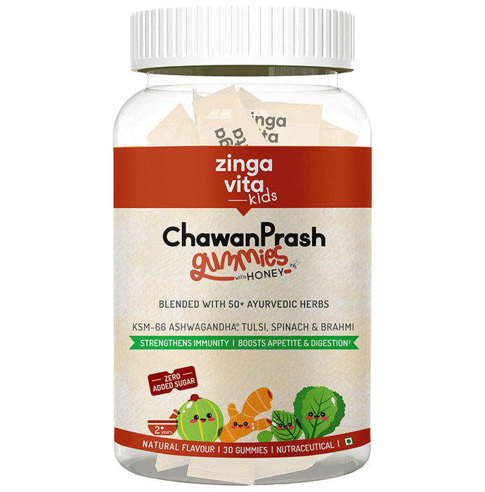 Zingavita Chawanprash Gummies with Honey for Kids (2+ years) Natural - Classic Derma