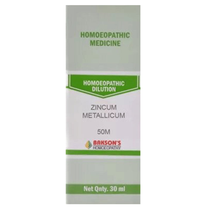 Bakson's Homeopathy Zincum Metallicum Dilution 50M - Classic Derma