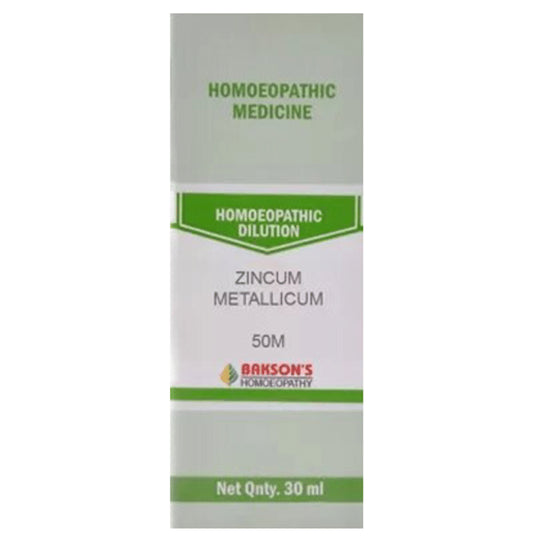 Bakson's Homeopathy Zincum Metallicum Dilution 50M - Classic Derma