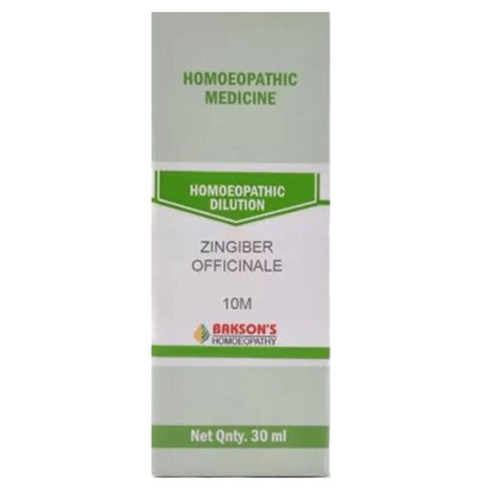 Bakson's Homeopathy Zingiber Officinale Dilution 10M - Classic Derma