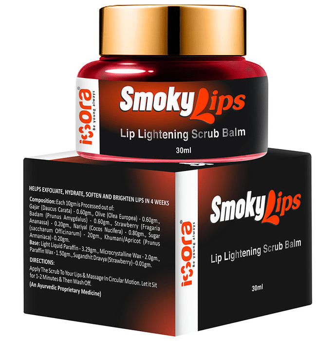 Ixora Smoky Lip Lightening Scrub Balm Strawberry - Classic Derma