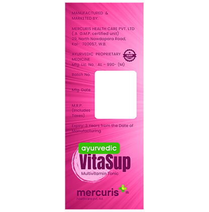 Mercuris + Ayurvedic VitaSup Multivitamin Tonic Mix Fruit Sugar Free