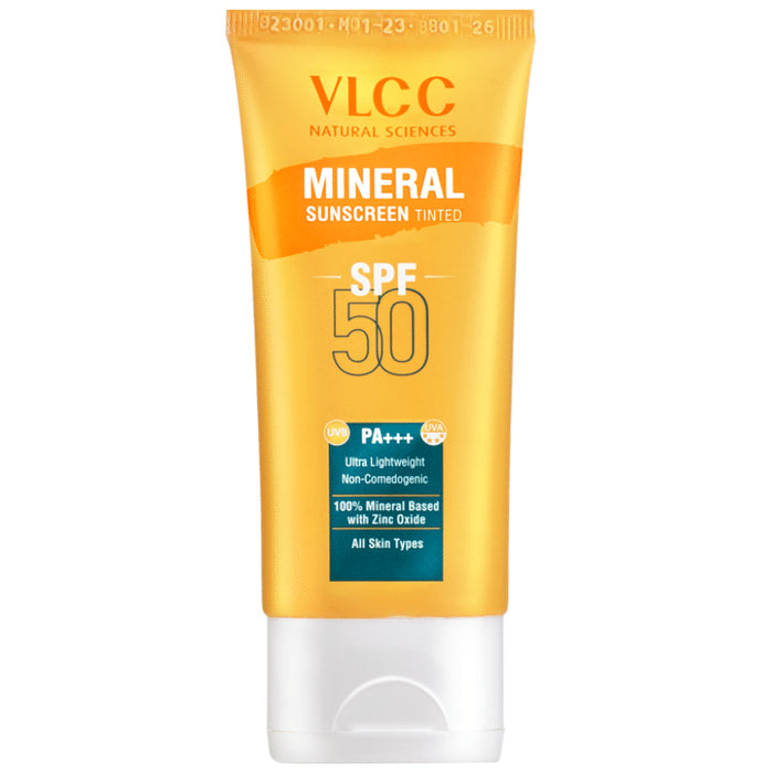 Buy VLCC Mineral Sunscreen SPF 50 PA+++ Cream Tinted Online| Classic ...