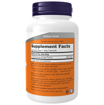 Now Foods L-Glutamine 500mg Capsule
