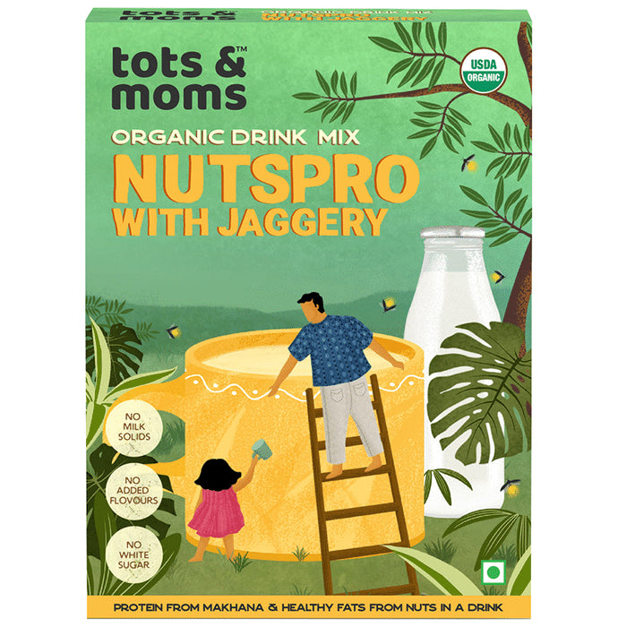 Tots and Moms Organic Drink Mix 1 Year+ Nutspro with Jaggery - Classic Derma