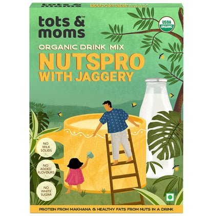 Tots and Moms Organic Drink Mix 1 Year+ Nutspro with Jaggery - Classic Derma