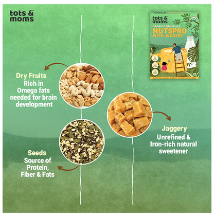 Tots and Moms Organic Drink Mix 1 Year+ Nutspro with Jaggery