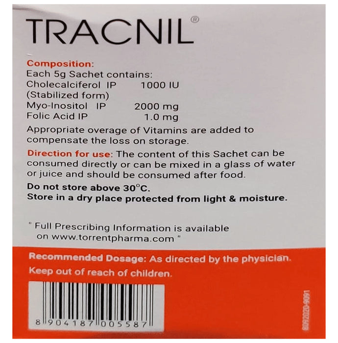 Tracnil Sachet with Myoinositol, Folic Acid & Vitamin D3