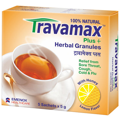 Travamax Plus Herbal Granules Sachet (5gm Each) Honey lemon - Classic Derma