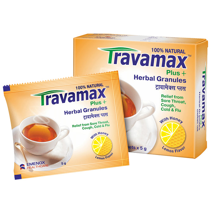 Travamax Plus Herbal Granules Sachet (5gm Each) Honey lemon