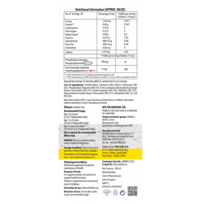 Buy SharpKidz Oral Suspension Mango Vanilla Online | Classic Derma ...