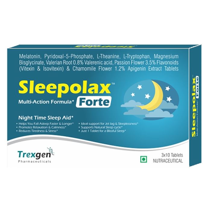 Trexgen Sleepolax Forte Sleep Aid Melatonin Complex Tablet - Classic Derma