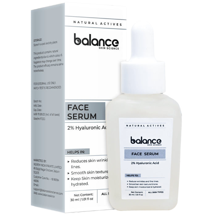 Balance Skin Science 2% Hyaluronic Acid Face Serum - Classic Derma