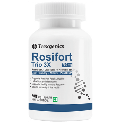 Trexgenics Rosifort Trio 3X 700mg Veg Capsule - Classic Derma