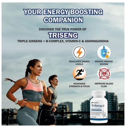 Trexgenics TriSeng Triple Ginseng B-Complex Veg Capsule