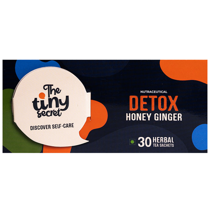 The Tiny Secret Nutraceutical Detox Herbal Tea Sachet (2gm Each) Honey Ginger - Classic Derma
