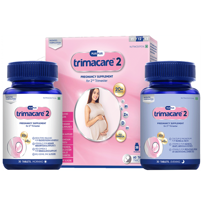 Trimacare 2 Prenatal Multivitamins with Omega 3 Tablet for Gestational Diabetes - Classic Derma