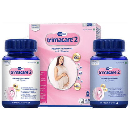 Trimacare 2 Prenatal Multivitamins with Omega 3 Tablet for Gestational Diabetes - Classic Derma