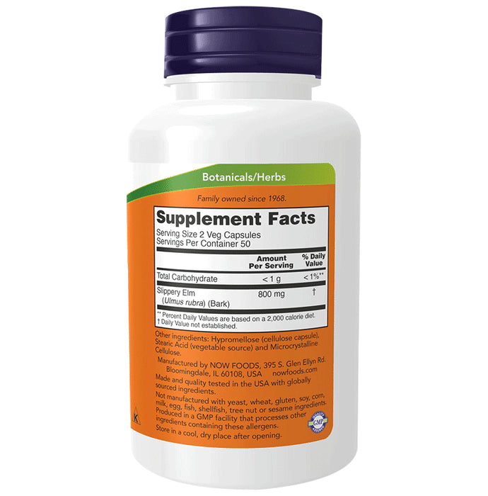 Now Slippery Elm 400mg Veg Capsule