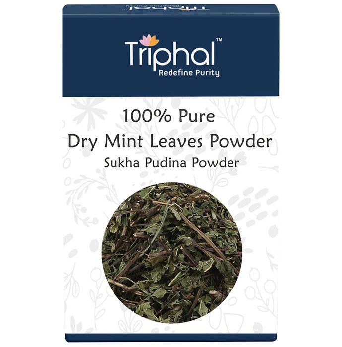 Triphal 100% Pure Dry Mint Leaves Sukha Pudina Powder - Classic Derma