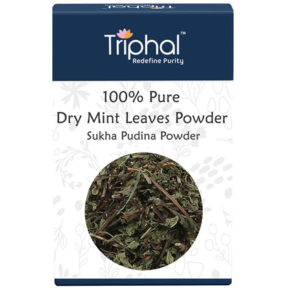 Triphal 100% Pure Dry Mint Leaves Sukha Pudina Powder - Classic Derma