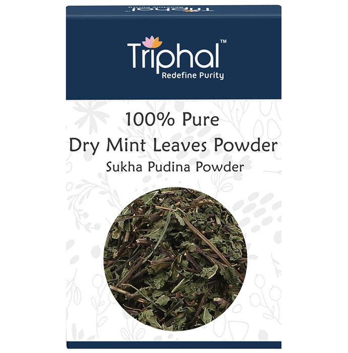 Triphal 100% Pure Dry Mint Leaves Sukha Pudina Powder - Classic Derma