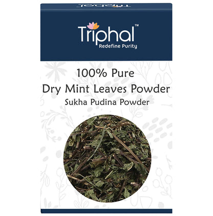 Triphal 100% Pure Dry Mint Leaves Sukha Pudina Powder - Classic Derma