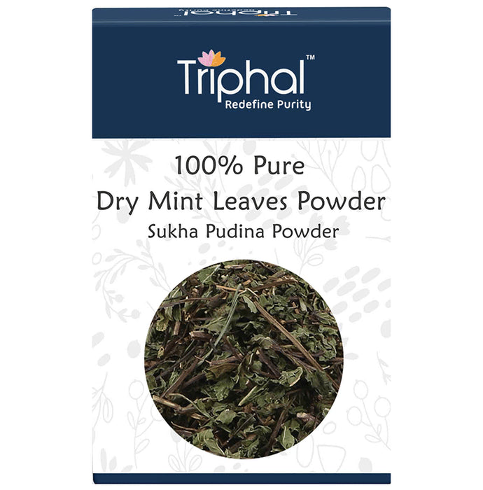 Triphal 100% Pure Dry Mint Leaves Sukha Pudina Powder - Classic Derma