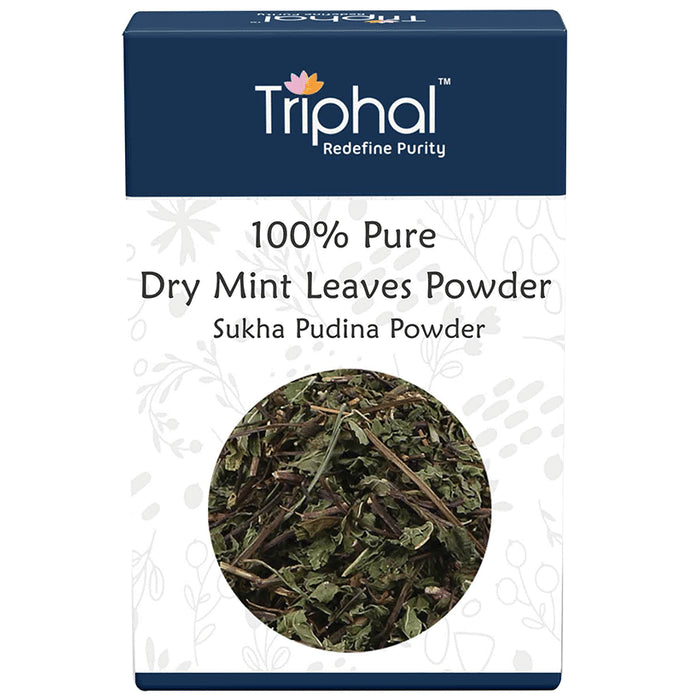 Triphal 100% Pure Dry Mint Leaves Sukha Pudina Powder - Classic Derma