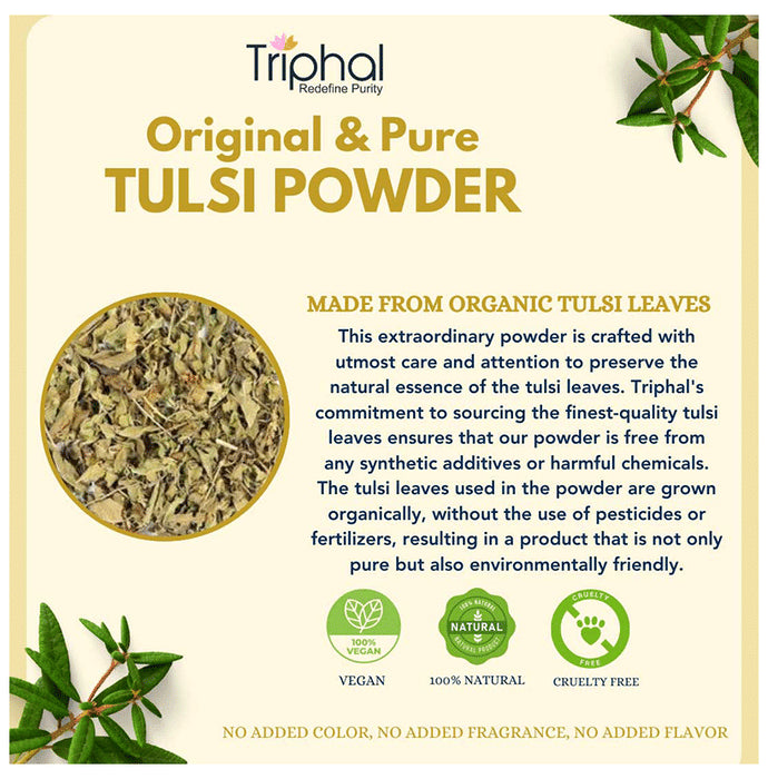 Triphal Dry Tulsi Leaves or Basil Leaves Powder