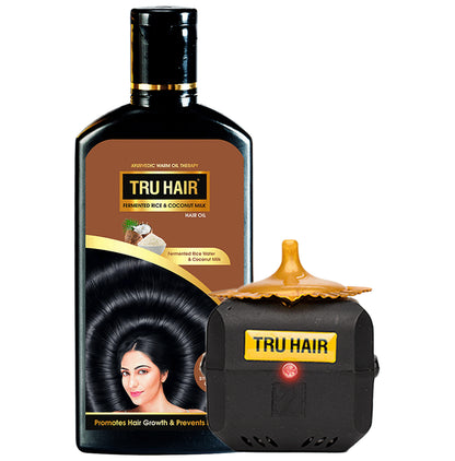 Tru Hair Fermanted Rice & Coconut Milk Hair Oil with Heater - Classic Derma