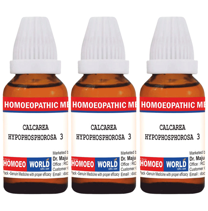 Dr. Majumder Homeo World Calcarea Hypophosphorosa Dilution (30ml Each) 3 CH - Classic Derma