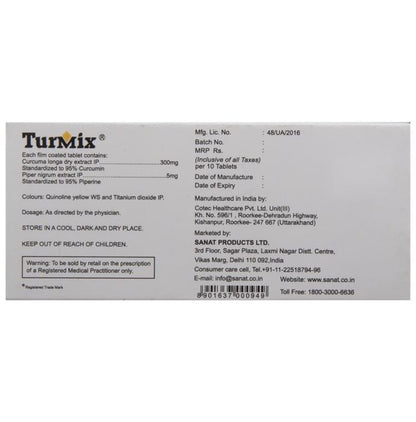 Turmix Curcumin & Piperine Tablet