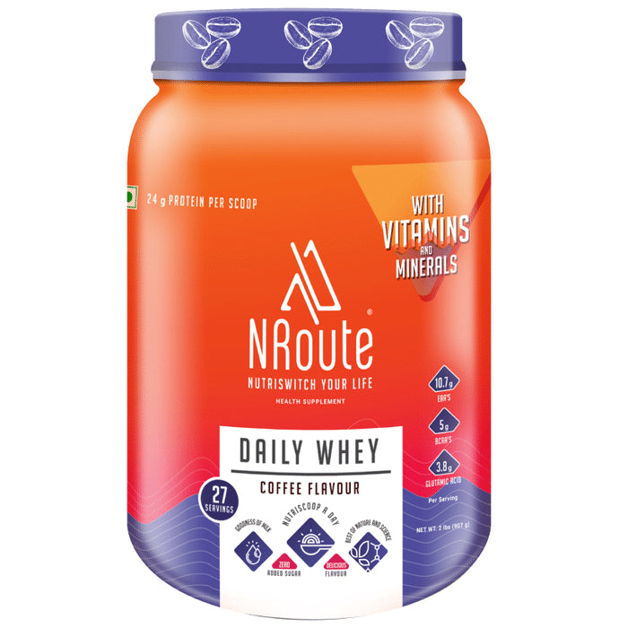 Nroute Daily Whey Protein Powder Coffee - Classic Derma