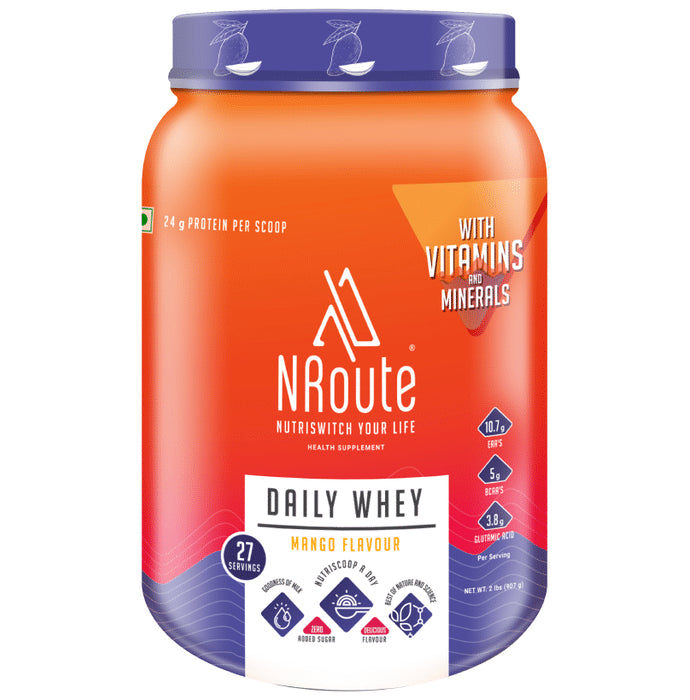 Nroute Daily Whey Protein Powder Mango - Classic Derma