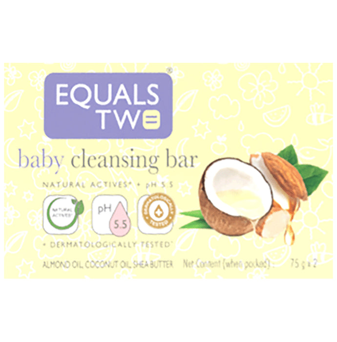 Equals Two Baby Cleansing Bar (75gm Each) - Classic Derma