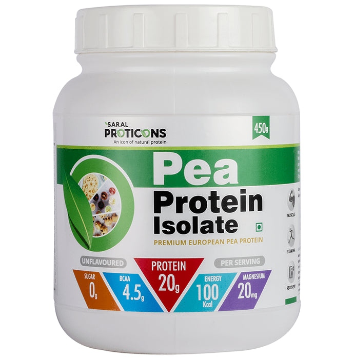 Saral Proticons Pea Protein Isolate Powder Unflavored - Classic Derma
