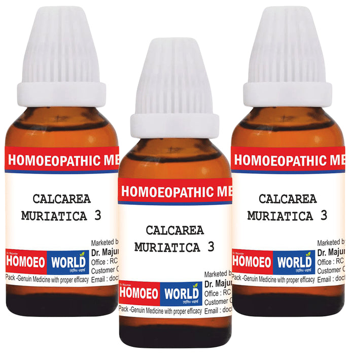 Dr. Majumder Homeo World Calcarea Muriatica Dilution(30ml Each) 3 CH - Classic Derma