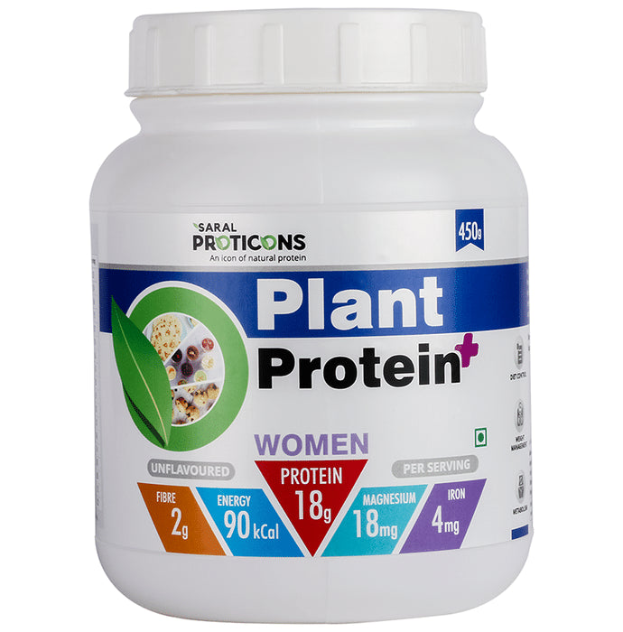 Saral Proticons Plant Protein+ Powder Unflavored - Classic Derma