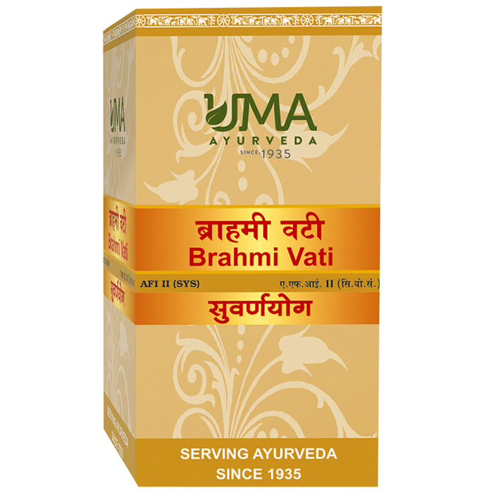 Uma Ayurveda Brahmi Vati (with Gold) - Classic Derma