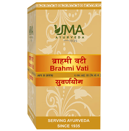 Uma Ayurveda Brahmi Vati (with Gold) - Classic Derma
