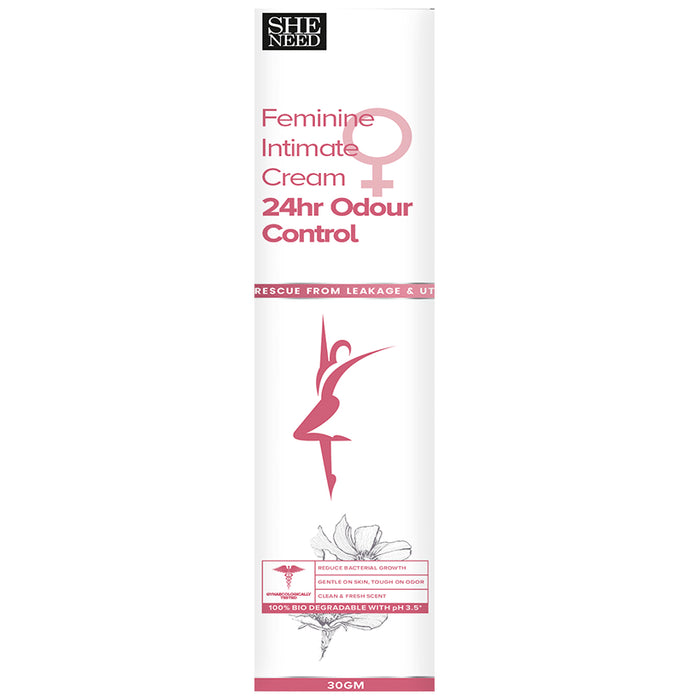 SheNeed 24 Hr Odour Control Feminine Intimate Cream - Classic Derma