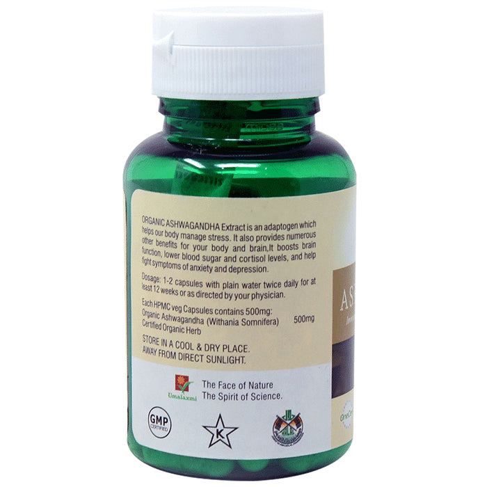 Umalaxmi Organics Ashwagandha Veg Capsules
