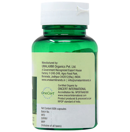 Umalaxmi Organics Moringa Veg Capsules