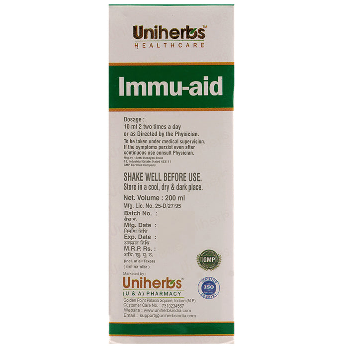 Uniherbs Immu-Aid Syrup Sugar Free