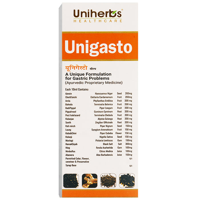 Uniherbs Unigasto Syrup Sugar Free